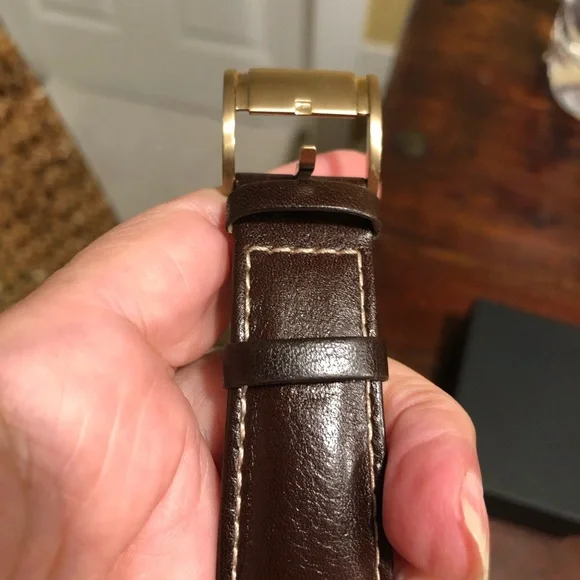 FOSSIL BQ2095 FLYNN GOLD BLUE BROWN LEATHER CHRONOGRAPHMEN WATCH